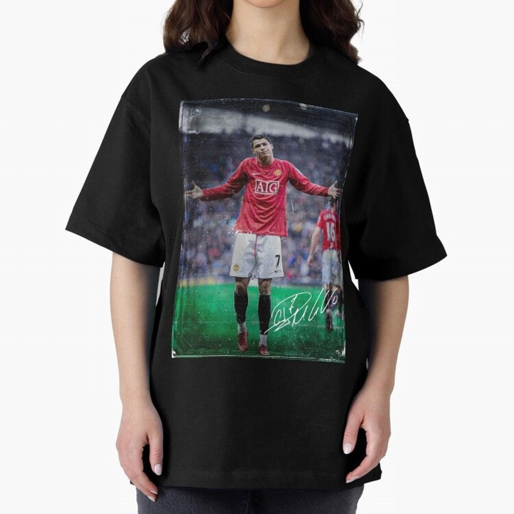 Cristiano Ronaldo Oversized T-Shirt Capture FIFA World Cup 2026 Group Stage Connected to Neymar, Argentina, France and Brazil Energy, Worldwide Fan Energy, Dramatic Goals, Stadium Lights and Championship Celebrations; Ideal for Passionate Fans Who