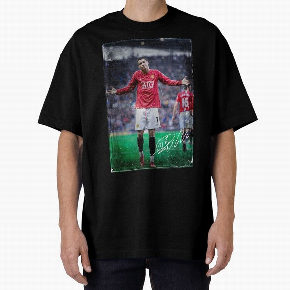 Cristiano Ronaldo Oversized T-Shirt Capture FIFA World Cup 2026 Group Stage Connected to Neymar, Argentina, France and Brazil Energy, Worldwide Fan Energy, Dramatic Goals, Stadium Lights and Championship Celebrations; Ideal for Passionate Fans Who