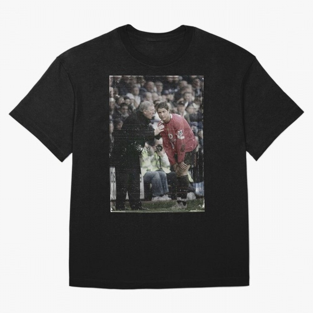 Sir Alex Ferguson and Cristiano Ronaldo Oversized T-Shirt Follow the Final Road of Global Football Passion for FIFA World Cup 2026 Group Stage, Built around Cristiano Ronaldo, Haaland and CR7, Brazil, Football History, Final Match Energy, Crowd