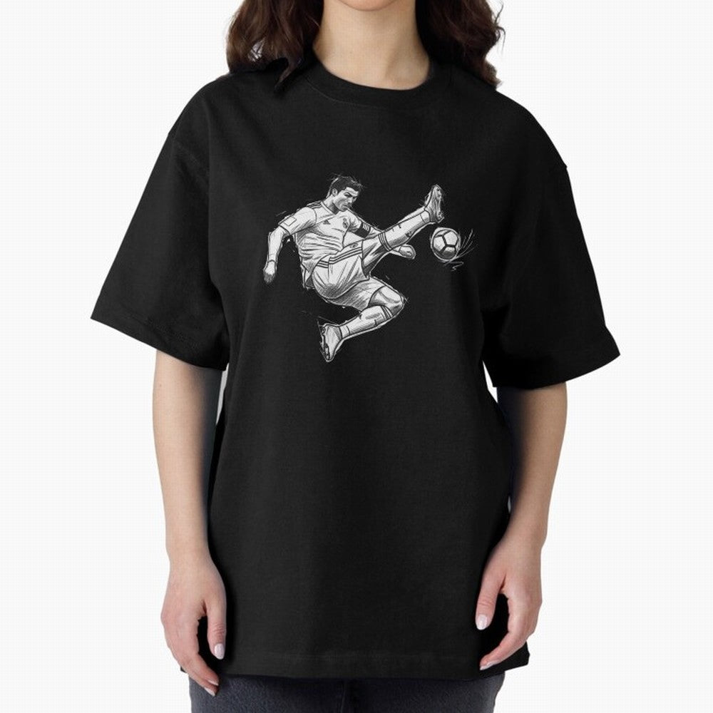 The King: Cristiano Ronaldo Oversized T-Shirt Support Your Favorite Stars during Match Day Hype around FIFA World Cup 2026 Group Stage, Messi and Cristiano Ronaldo, Argentina, France and Brazil, Sports Nostalgia, International Competition, Famous