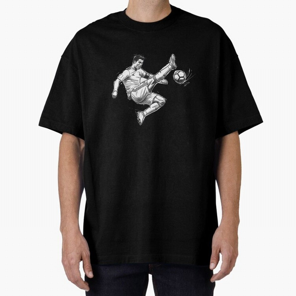 The King: Cristiano Ronaldo Oversized T-Shirt Support Your Favorite Stars during Match Day Hype around FIFA World Cup 2026 Group Stage, Messi and Cristiano Ronaldo, Argentina, France and Brazil, Sports Nostalgia, International Competition, Famous