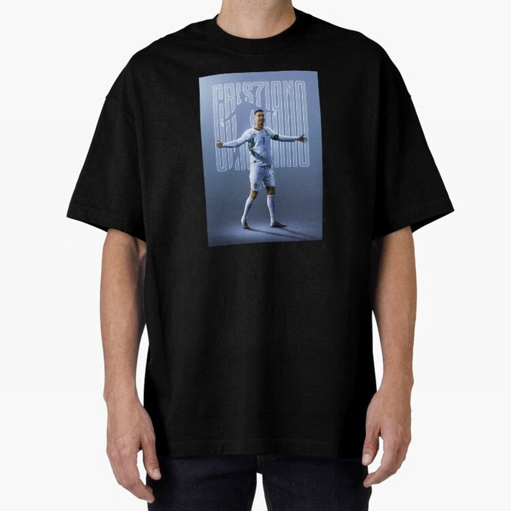 Football Royalty: Cristiano Ronaldo Oversized T-Shirt Create FIFA World Cup 2026 Group Stage Spirit, Made for Portugal, Cristiano Ronaldo, Haaland and CR7, Football Festival Excitement, Trophy Ambitions, Country Rivalries and Star Player Buzz; Made