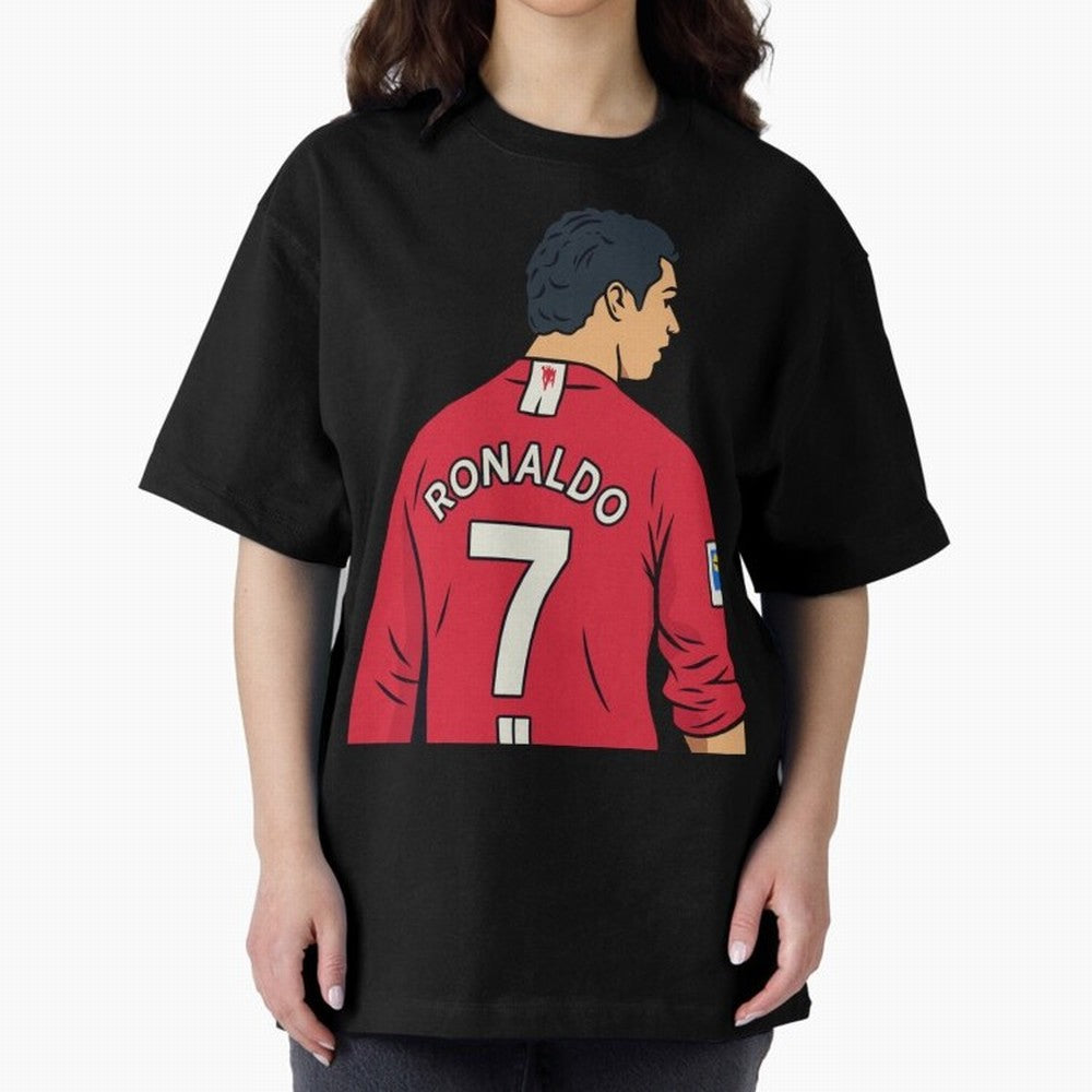 Cristiano Ronaldo Oversized T-Shirt Bring World Football Passion into Global Football Passion for FIFA World Cup 2026 USA Canada Mexico, with Haaland and Mbappe, Portugal, Football Festival Excitement, Trophy Ambitions, Country Rivalries and Star