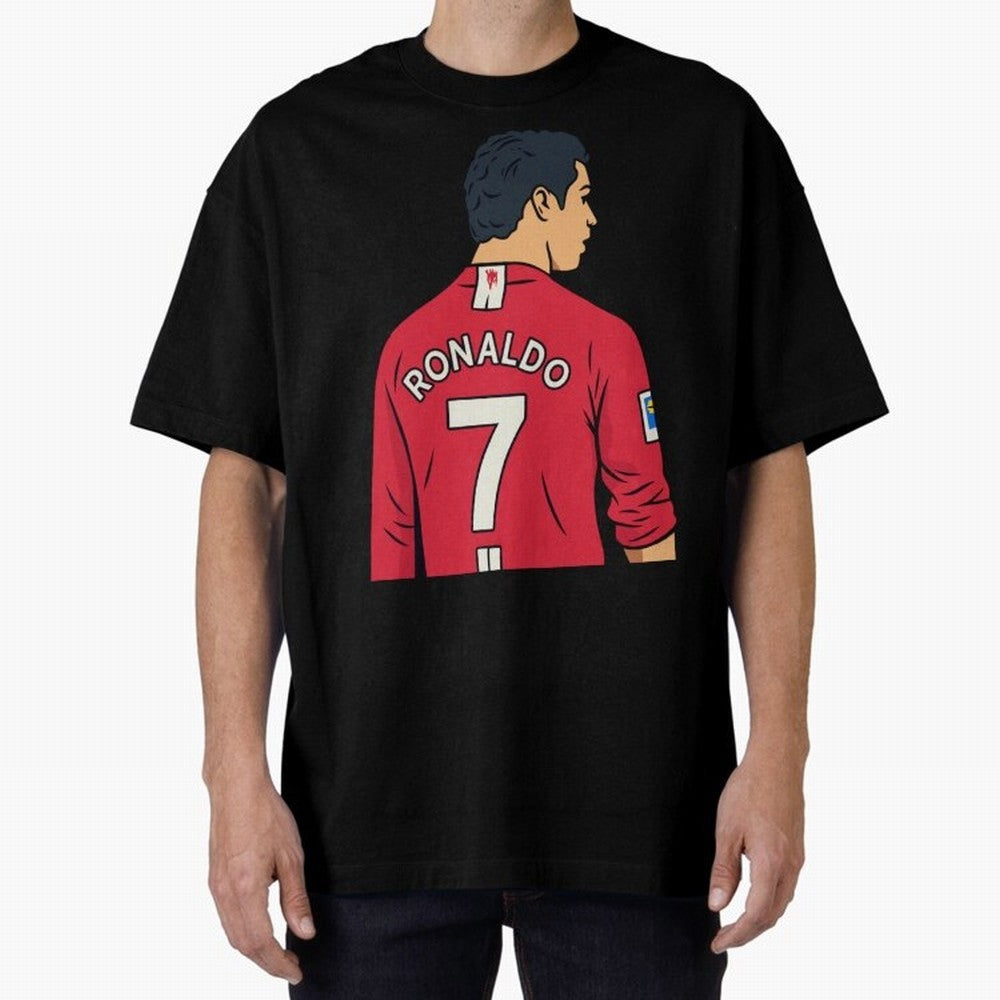 Cristiano Ronaldo Oversized T-Shirt Bring World Football Passion into Global Football Passion for FIFA World Cup 2026 USA Canada Mexico, with Haaland and Mbappe, Portugal, Football Festival Excitement, Trophy Ambitions, Country Rivalries and Star