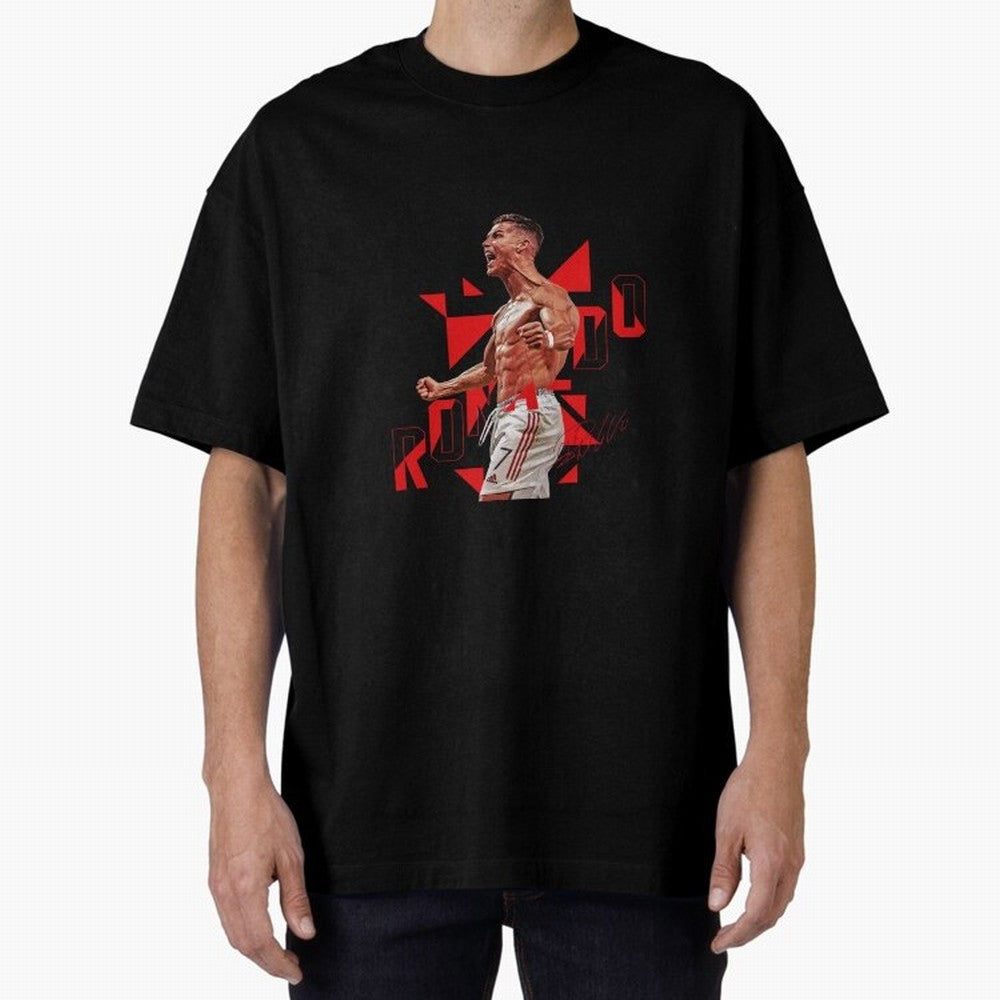 Cristiano Ronaldo Oversized T-Shirt Celebrate Fan Favorites in FIFA World Cup 2026 Group Stage Highlighting Messi, CR7 and Mbappe, Portugal, Spain and Germany Energy, Game Day Rituals, Football Legends, Country Pride and the Road to the Final; Made