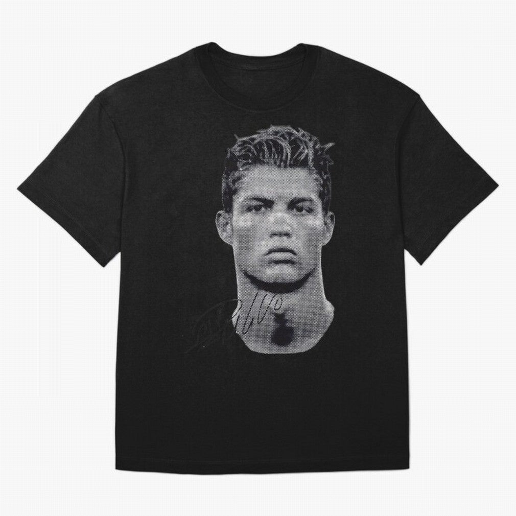 Retro Football Legend Portrait Illustration For Men And Gift For Soccer Fans Oversized T-Shirt Embrace Global Football Passion for FIFA World Cup 2026, Featuring Neymar, Spain and Netherlands, Sports Nostalgia, International Competition, Famous
