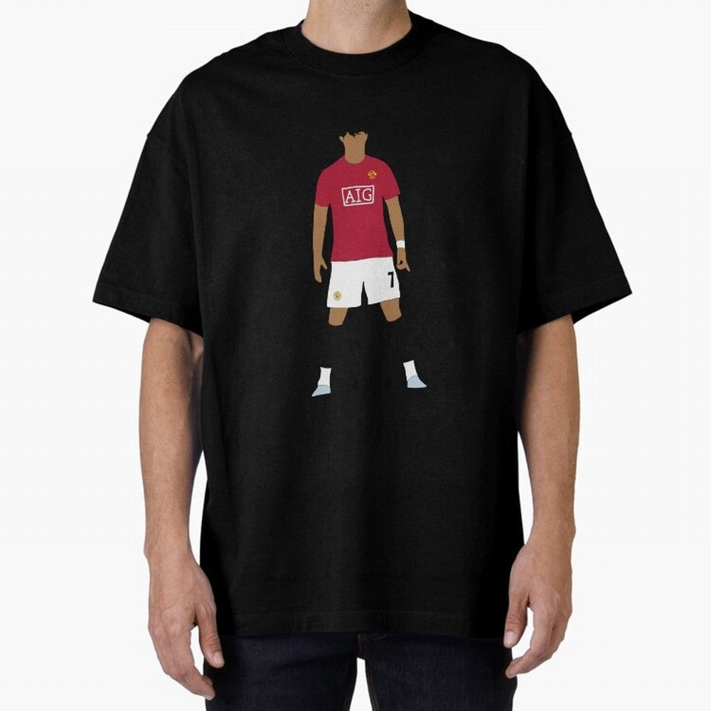 Cristiano Ronaldo Iconic Stance Fan Art Oversized T-Shirt Create FIFA World Cup 2026 USA Canada Mexico for Fans of Cristiano Ronaldo and England, Bringing Stadium Memories, Football Loyalty, International Chants and Championship Tradition; Built