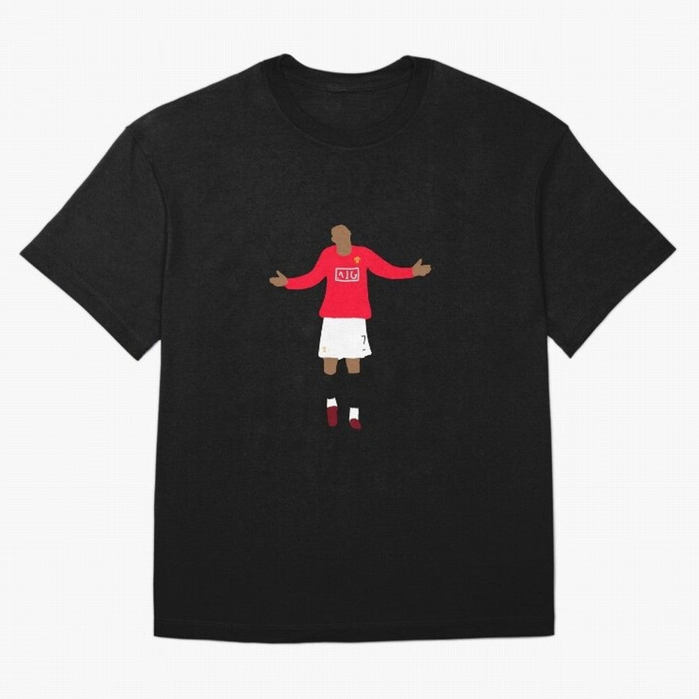 Cristiano Ronaldo Goal Celebration Illustration Oversized T-Shirt Represent Football Lovers during Global Football Passion for FIFA World Cup 2026, Highlighting Neymar, Haaland and Cristiano Ronaldo, Spain and Netherlands, Vintage Soccer Flavor,