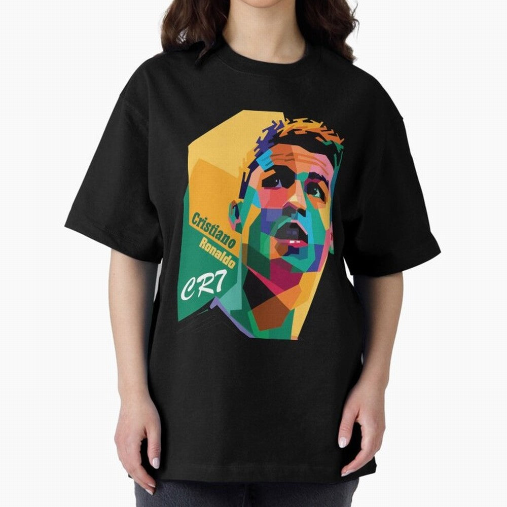 CR7 Pop Art Cristiano Ronaldo Design For Football Fans Gift For Soccer Lovers Oversized T-Shirt Upgrade FIFA World Cup 2026 Group Stage Spirit, Built around Brazil, Messi, Neymar and Mbappe, Stadium Memories, Football Loyalty, International Chants