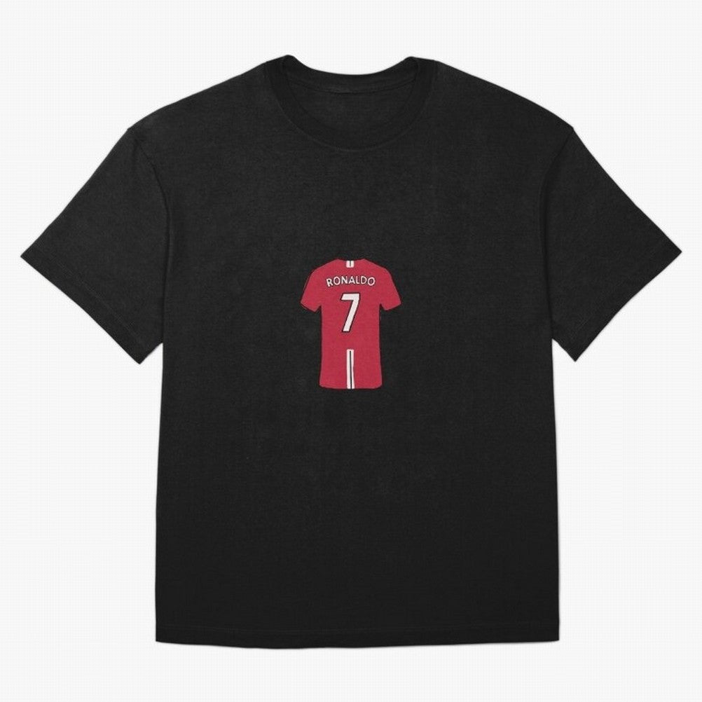 Cristiano Ronaldo Number 7 Jersey Illustration Oversized T-Shirt Fuel the Hype around Match Day Hype around FIFA World Cup 2026, Mbappe, England and Germany, Classic Soccer Heritage, Championship Pressure, Fan Loyalty and International Pride; Ideal