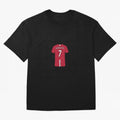 Cristiano Ronaldo Number 7 Jersey Illustration Oversized T-Shirt Fuel the Hype around Match Day Hype around FIFA World Cup 2026, Mbappe, England and Germany, Classic Soccer Heritage, Championship Pressure, Fan Loyalty and International Pride; Ideal