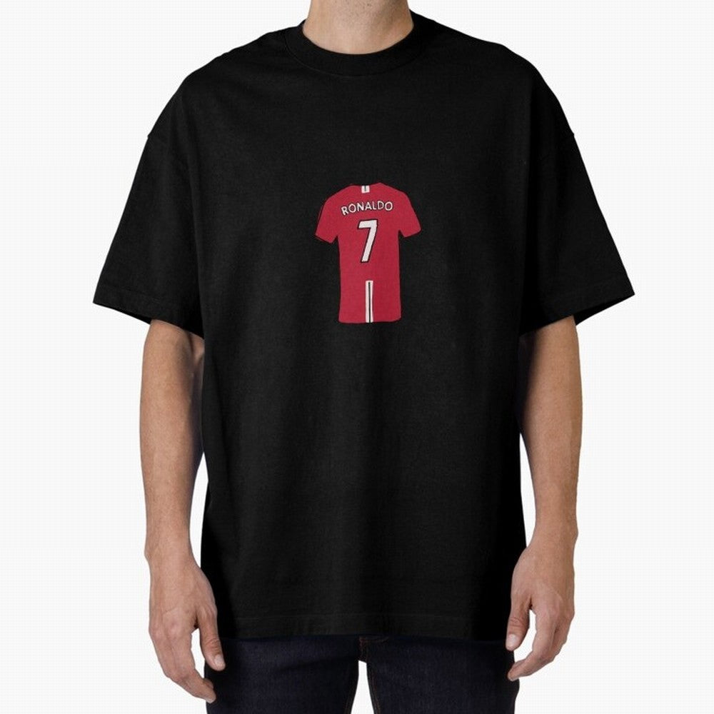 Cristiano Ronaldo Number 7 Jersey Illustration Oversized T-Shirt Fuel the Hype around Match Day Hype around FIFA World Cup 2026, Mbappe, England and Germany, Classic Soccer Heritage, Championship Pressure, Fan Loyalty and International Pride; Ideal