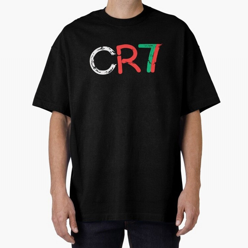 CR7 Portugal Colors Poster For Football Fans, Gift For Soccer Lovers Oversized T-Shirt Show Your Love for Match Day Hype around FIFA World Cup 2026, Haaland and Mbappe, Brazil, Football History, Final Match Energy, Crowd Noise and Once in a