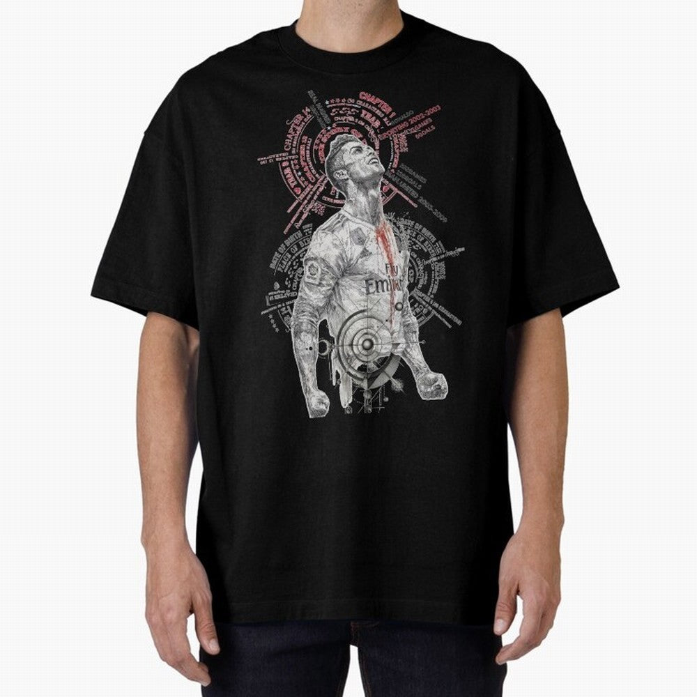 Cristiano Ronaldo Football Playmaker Oversized T-Shirt Treasure FIFA World Cup 2026 USA Canada Mexico Spirit, Driven by Portugal, Spain and Germany, Messi and Cristiano Ronaldo, Goal Celebration Energy, Supporter Heritage, Football Icons and