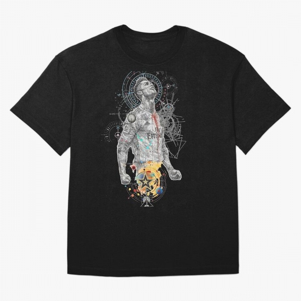 Cristiano Ronaldo Football Playmaker Oversized T-Shirt Share the Excitement of Match Day Hype around FIFA World Cup 2026, CR7, Portugal, Goal Celebration Energy, Supporter Heritage, Football Icons and Worldwide Tournament Joy; Ideal for Fans Who