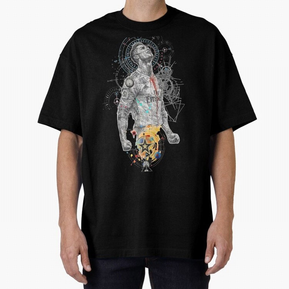 Cristiano Ronaldo Football Playmaker Oversized T-Shirt Share the Excitement of Match Day Hype around FIFA World Cup 2026, CR7, Portugal, Goal Celebration Energy, Supporter Heritage, Football Icons and Worldwide Tournament Joy; Ideal for Fans Who