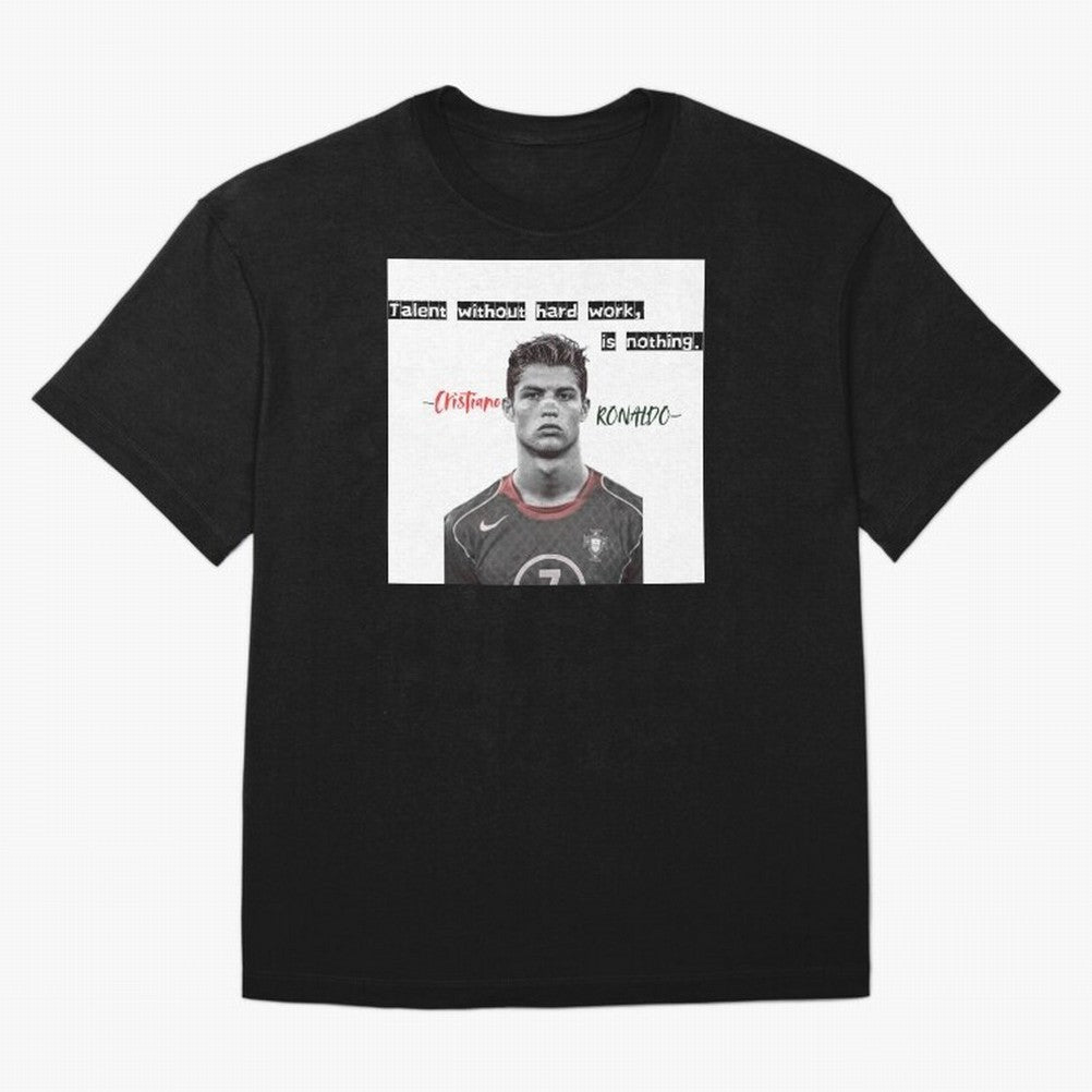 Cristiano Ronaldo - Dedication | NextLevel Motivation white Oversized T-Shirt Show Fan Pride Across FIFA World Cup 2026 Group Stage Spirit, Highlighting Germany, Haaland, Stadium Memories, Football Loyalty, International Chants and Championship