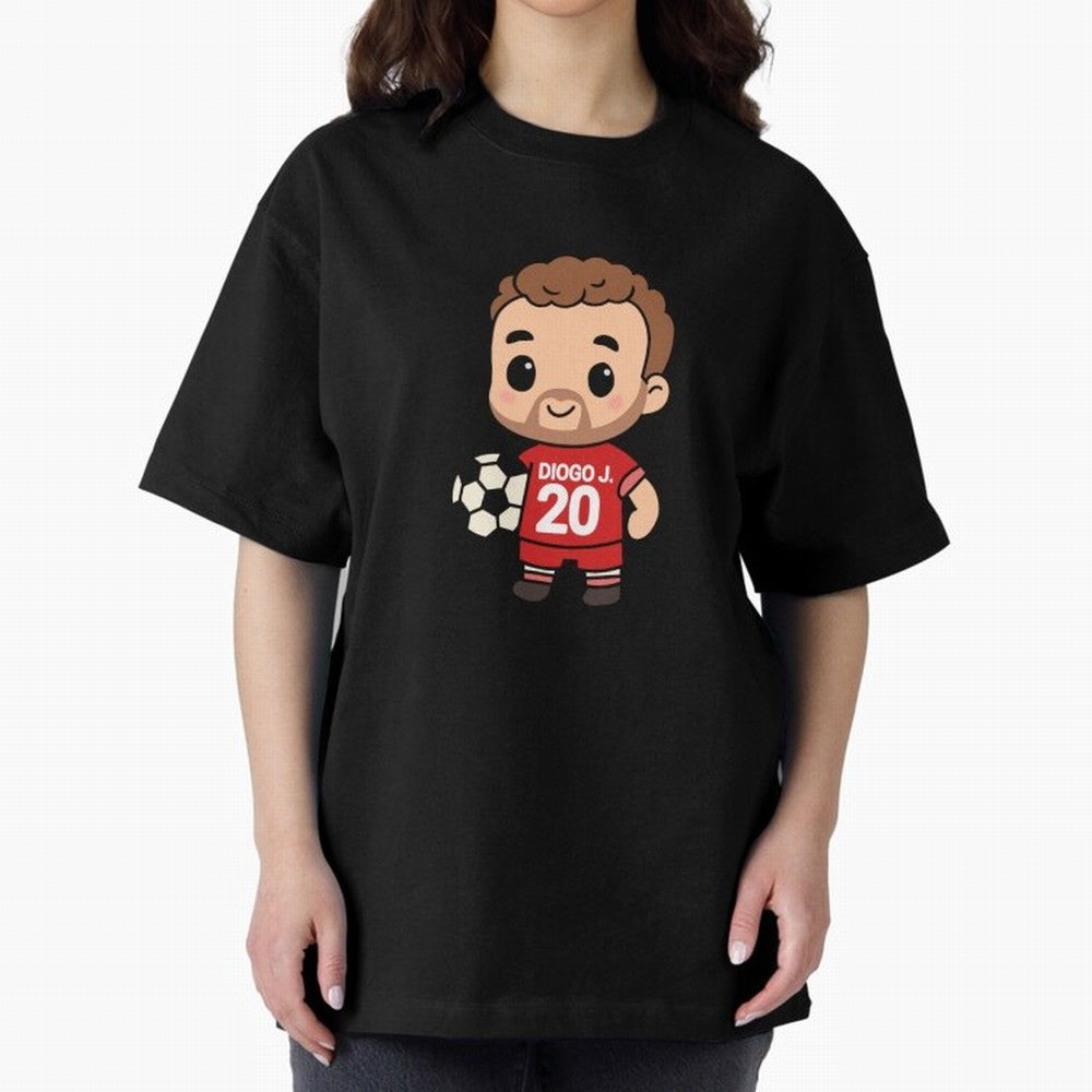 Diogo Jota jersey | manga | cute kawaii | by Nooby Draw Oversized T-Shirt Celebrate Global Passion for the FIFA World Cup 2026 USA Canada Mexico Journey through Mbappe and Neymar Highlights, France Pride, Tournament Hype, Historic Matchups, Family