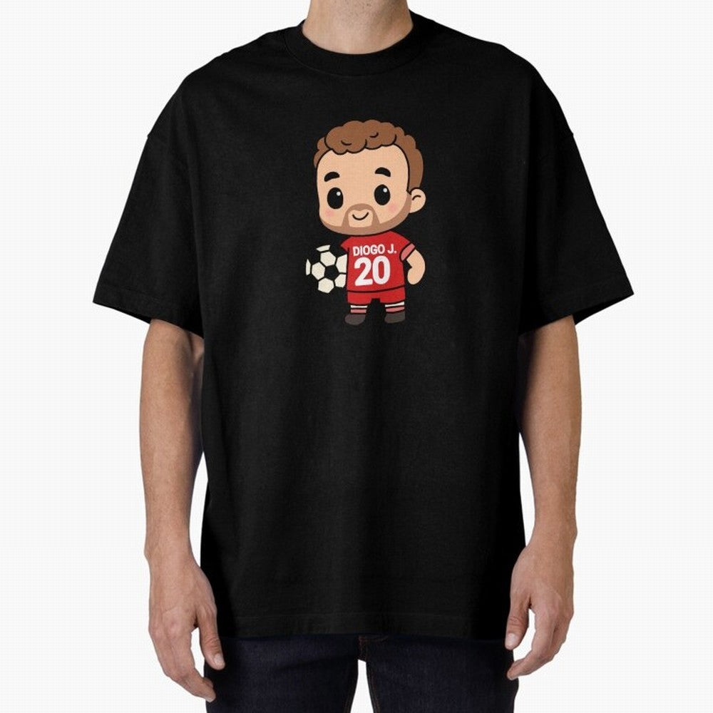 Diogo Jota jersey | manga | cute kawaii | by Nooby Draw Oversized T-Shirt Celebrate Global Passion for the FIFA World Cup 2026 USA Canada Mexico Journey through Mbappe and Neymar Highlights, France Pride, Tournament Hype, Historic Matchups, Family