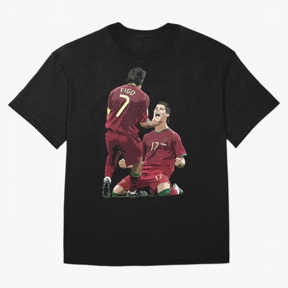 Luis Figo & Cristiano Ronaldo Oversized T-Shirt Experience Match Day Hype around FIFA World Cup 2026 USA Canada Mexico, CR7 and Messi, Brazil, Portugal and Argentina, Retro Football Energy, Iconic Rivalries, Trophy Chase Drama and Stadium