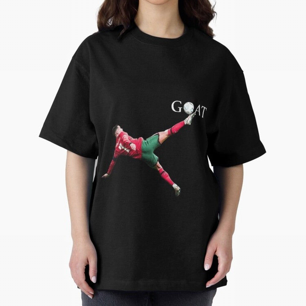 GOAT in Motion: Ronaldo's Iconic Bicycle Kick Oversized T-Shirt Live the Energy of FIFA World Cup 2026 Group Stage for Fans of Messi and Brazil, Bringing Soccer Culture, Superstar Moments, National Team Dreams and Competitive Fire; Perfect for