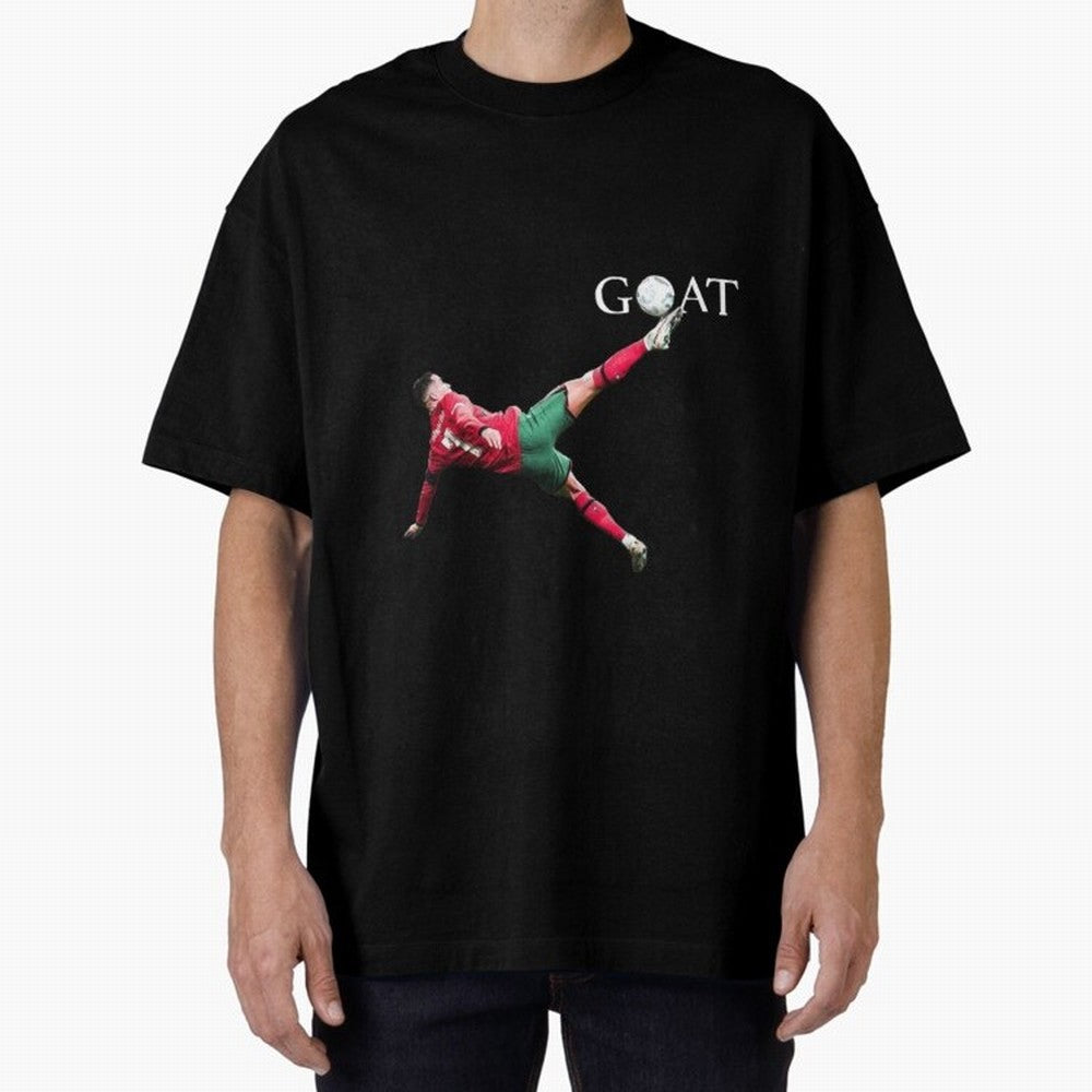 GOAT in Motion: Ronaldo's Iconic Bicycle Kick Oversized T-Shirt Live the Energy of FIFA World Cup 2026 Group Stage for Fans of Messi and Brazil, Bringing Soccer Culture, Superstar Moments, National Team Dreams and Competitive Fire; Perfect for