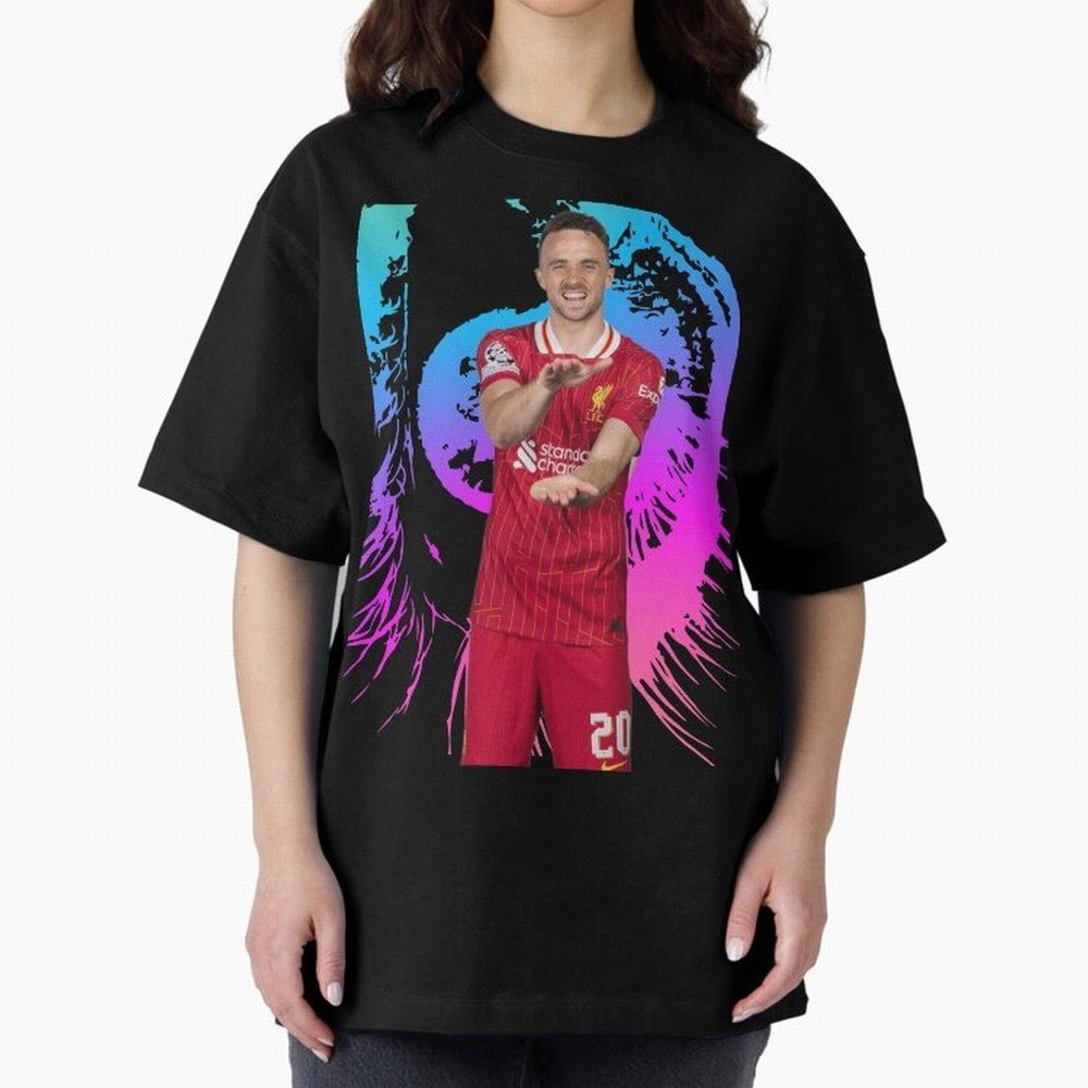 Diogo Jota Oversized T-Shirt Honor Champions and Dreams in Match Day Hype around FIFA World Cup 2026 Group Stage, Cristiano Ronaldo, Haaland and CR7, Spain, Tournament Hype, Historic Matchups, Family Viewing Parties and Global Sports Pride; Made