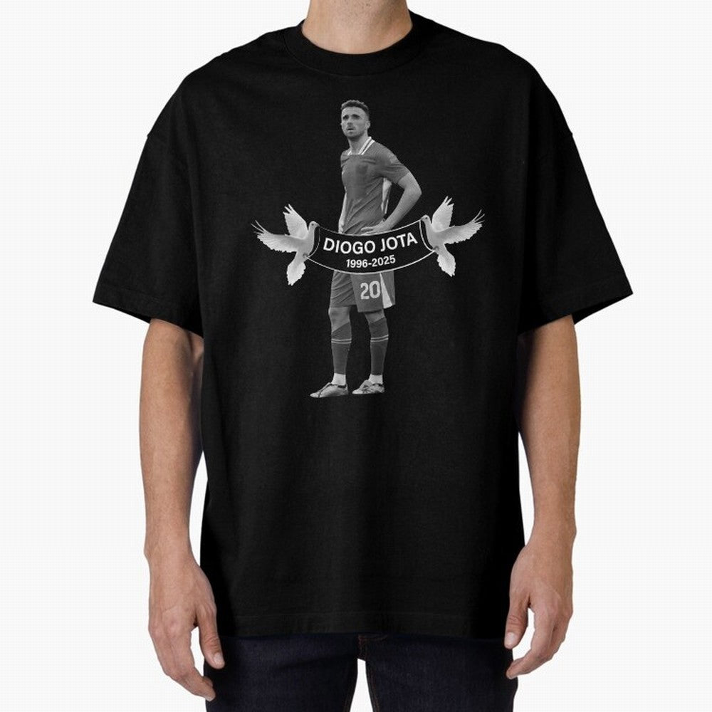 Diogo Jota Oversized T-Shirt Celebrate National Team Dreams in FIFA World Cup 2026 Group Stage Inspired by Cristiano Ronaldo, Haaland and CR7, France Energy, Vintage Soccer Flavor, Modern Football Stars, National Flags and Final Night Emotion;