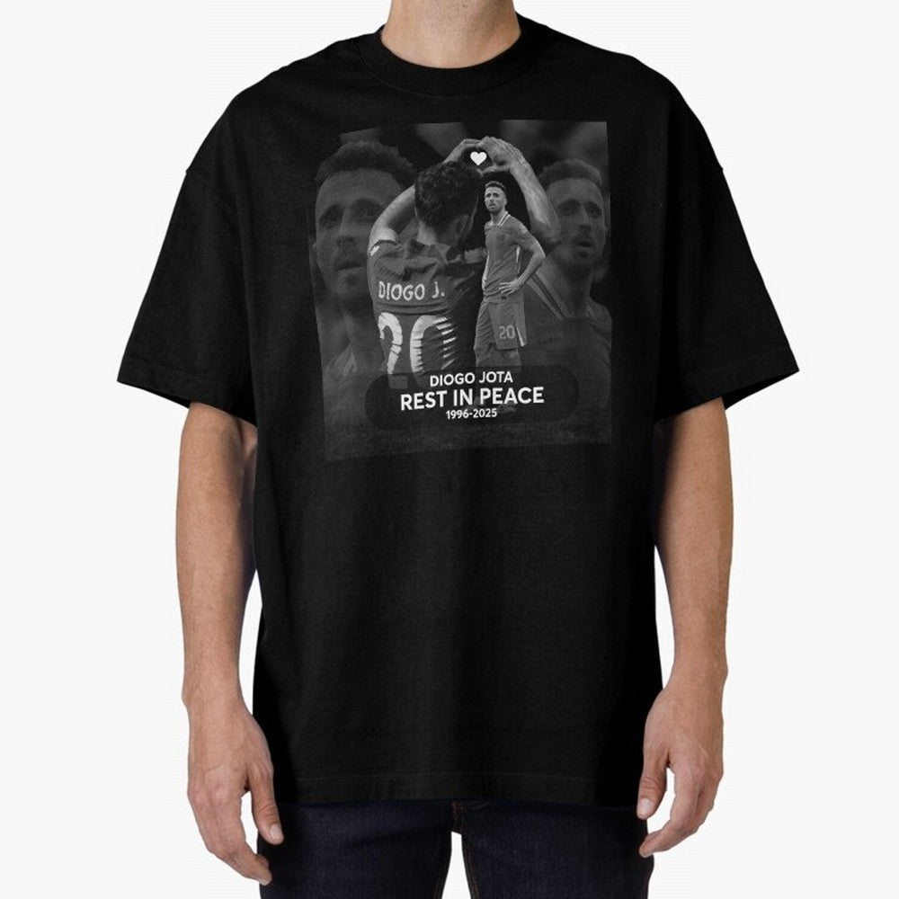 Diogo Jota rest in peace Oversized T-Shirt Back Your Heroes with Global Football Passion for FIFA World Cup 2026 USA Canada Mexico, Driven by Mbappe, England, France and Netherlands, Football Festival Excitement, Trophy Ambitions, Country Rivalries