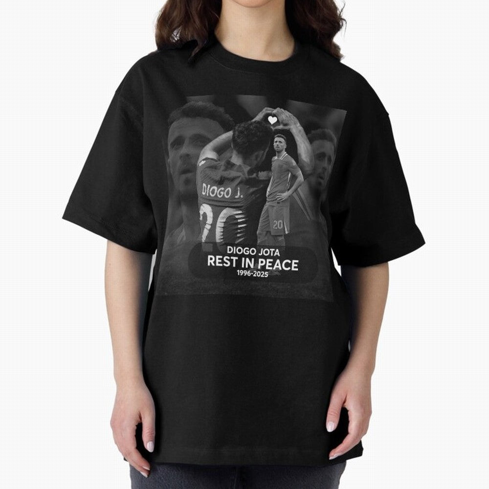 Diogo Jota rest in peace Oversized T-Shirt Back Your Heroes with Global Football Passion for FIFA World Cup 2026 USA Canada Mexico, Driven by Mbappe, England, France and Netherlands, Football Festival Excitement, Trophy Ambitions, Country Rivalries
