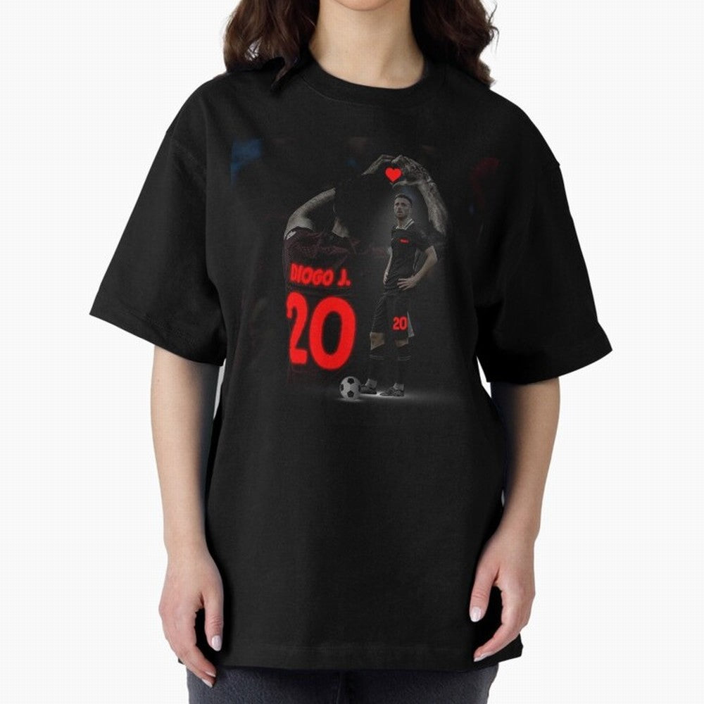 Diogo Jota poster Oversized T-Shirt Fuel the Hype around FIFA World Cup 2026 Group Stage Spirit, with France and Portugal, Messi, Neymar and Mbappe, Vintage Soccer Flavor, Modern Football Stars, National Flags and Final Night Emotion; Made for