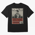 CR7 Legacy ¨C Cold Blooded Greatness Poster Art Oversized T-Shirt Enjoy Global Football Passion for FIFA World Cup 2026, Highlighting Neymar, Haaland and Cristiano Ronaldo, Brazil, Portugal and Argentina, Vintage Soccer Flavor, Modern Football