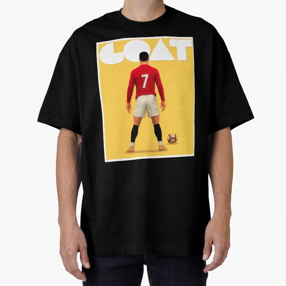 Cristiano Ronaldo Men's CR7 Football Jersey | Real Madrid GOAT Portugal Sports Shirt Fan Gift Oversized T-Shirt Wear the Spirit of Global Football Passion for FIFA World Cup 2026 USA Canada Mexico, Celebrating Mbappe and Neymar, Argentina, France