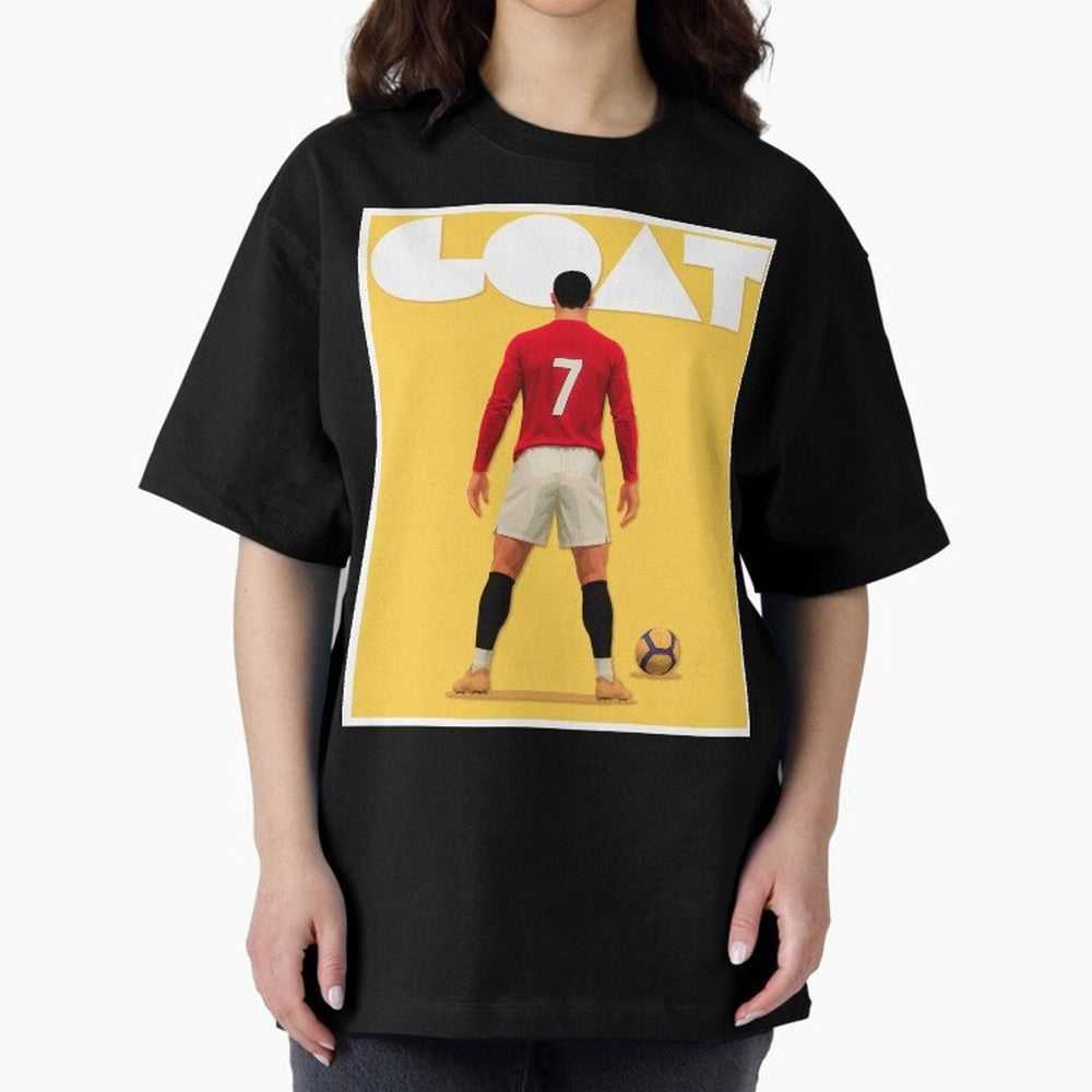 Cristiano Ronaldo Men's CR7 Football Jersey | Real Madrid GOAT Portugal Sports Shirt Fan Gift Oversized T-Shirt Wear the Spirit of Global Football Passion for FIFA World Cup 2026 USA Canada Mexico, Celebrating Mbappe and Neymar, Argentina, France