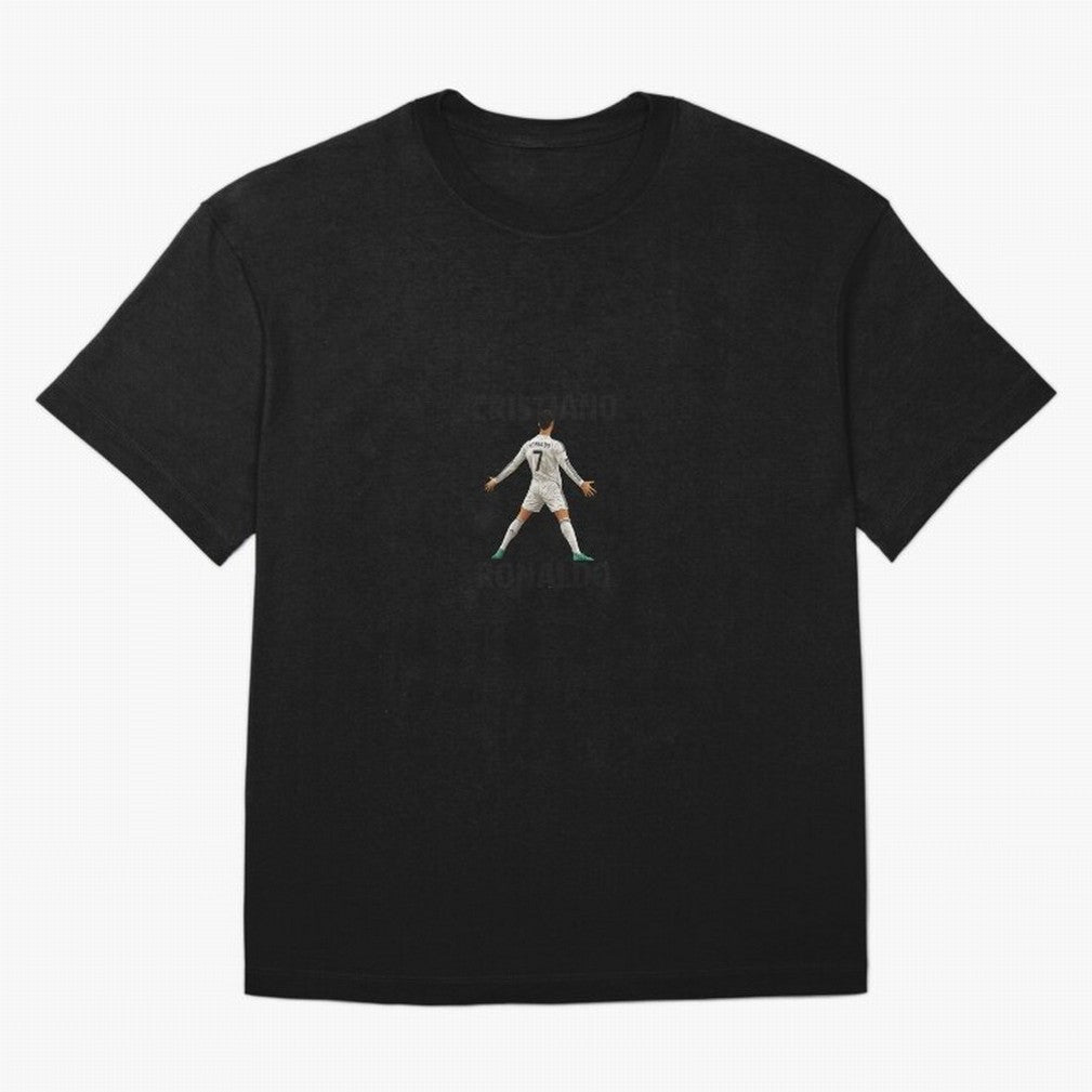 Cristiano Ronaldo ¨C Iconic Celebration Pose | Football Art Oversized T-Shirt Live the Energy of FIFA World Cup 2026 Spirit, Built around Argentina and Brazil, Messi, Vintage Soccer Flavor, Modern Football Stars, National Flags and Final Night