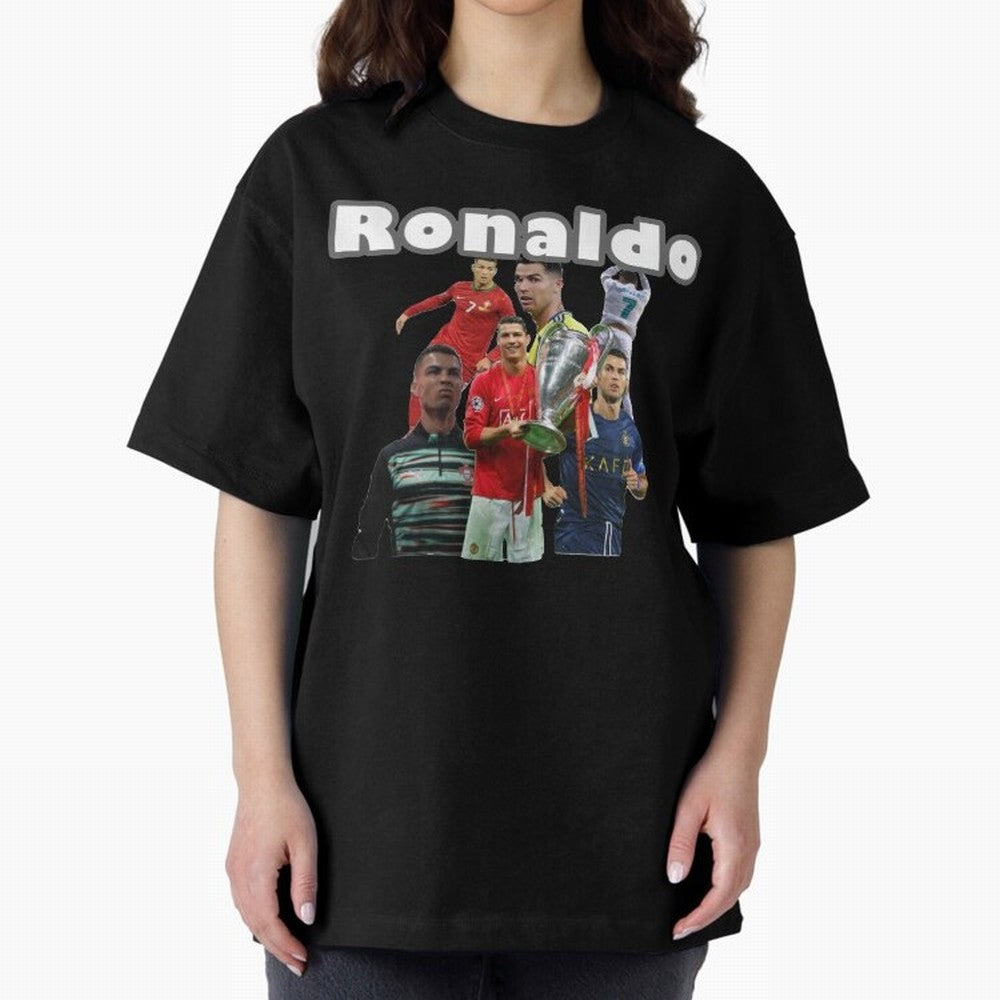 Cristiano Ronaldo Oversized T-Shirt Celebrate Unforgettable Nights in FIFA World Cup 2026 for Fans of CR7 and Messi and Portugal, Spain and Germany, Bringing Worldwide Fan Energy, Dramatic Goals, Stadium Lights and Championship Celebrations; Built