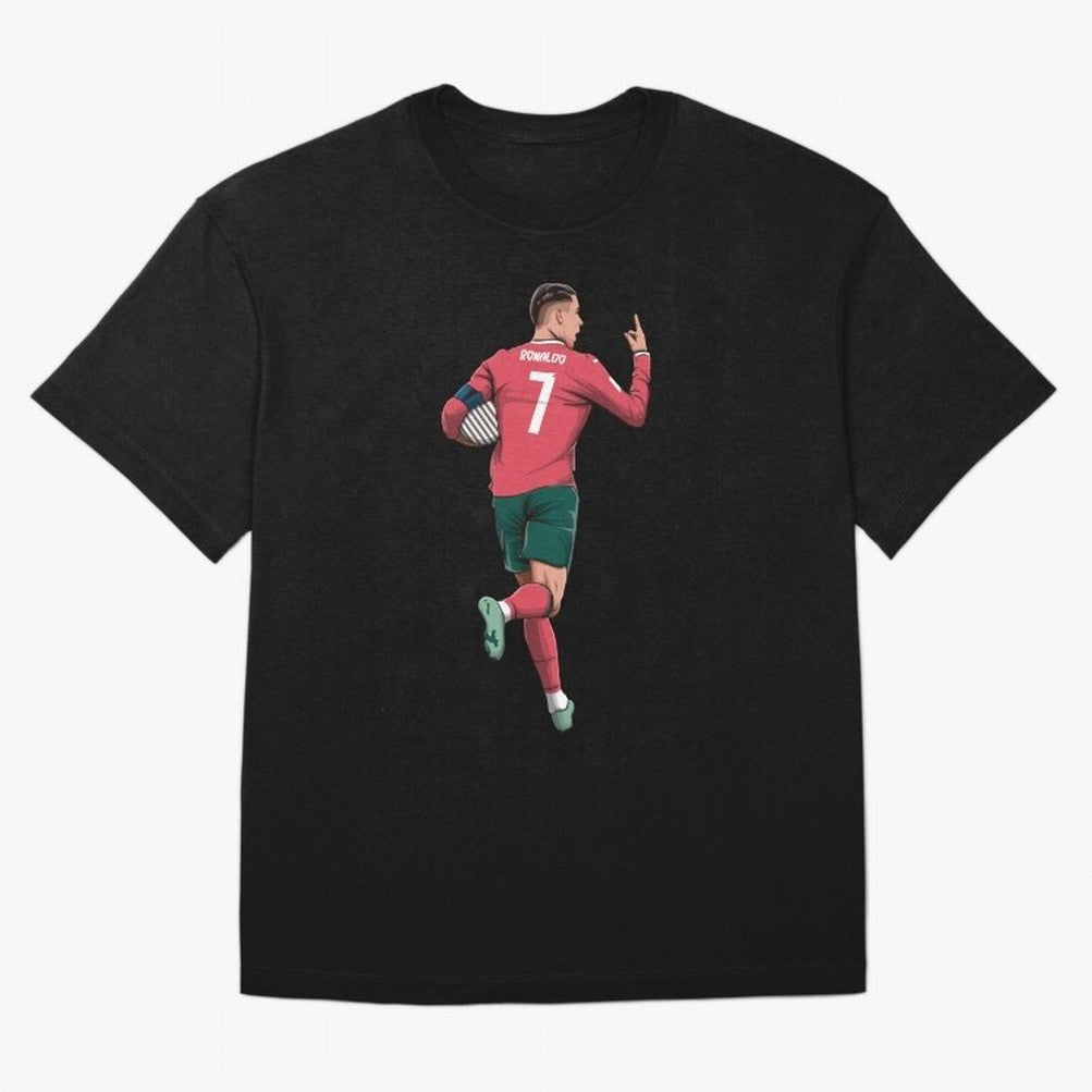 Cristiano Ronaldo Oversized T-Shirt Cheer for FIFA World Cup 2026 Group Stage Celebrating Cristiano Ronaldo, Haaland and CR7, Argentina Energy, Match Day Excitement, Supporter Culture, Golden Goals and Global Football Passion; Great for Watch