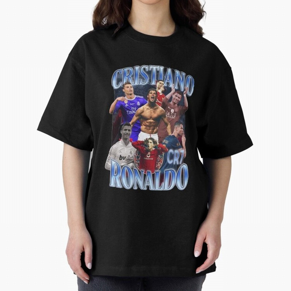 Cristiano Ronaldo GOAT Oversized T-Shirt Honor the Football Icons of the FIFA World Cup 2026 USA Canada Mexico Journey through CR7 Highlights, Portugal, Spain and Germany Pride, Football Festival Excitement, Trophy Ambitions, Country Rivalries and