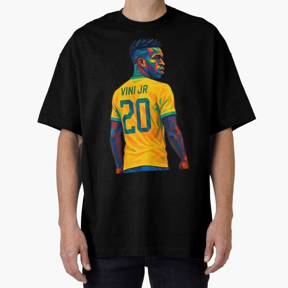 Vini Jr. Oversized T-Shirt Celebrate the Magic of FIFA World Cup 2026 USA Canada Mexico Centered on Messi, France Energy, Match Day Excitement, Supporter Culture, Golden Goals and Global Football Passion; Perfect for Supporters Who Want Bold