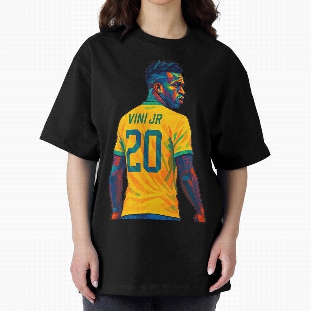 Vini Jr. Oversized T-Shirt Celebrate the Magic of FIFA World Cup 2026 USA Canada Mexico Centered on Messi, France Energy, Match Day Excitement, Supporter Culture, Golden Goals and Global Football Passion; Perfect for Supporters Who Want Bold