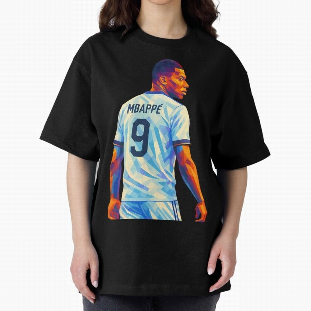 Kyliam Mbappe Oversized T-Shirt Honor Football Greatness during FIFA World Cup 2026 Spirit, Driven by Argentina and Brazil, CR7 and Messi, Match Day Excitement, Supporter Culture, Golden Goals and Global Football Passion; Made for Collectors Who
