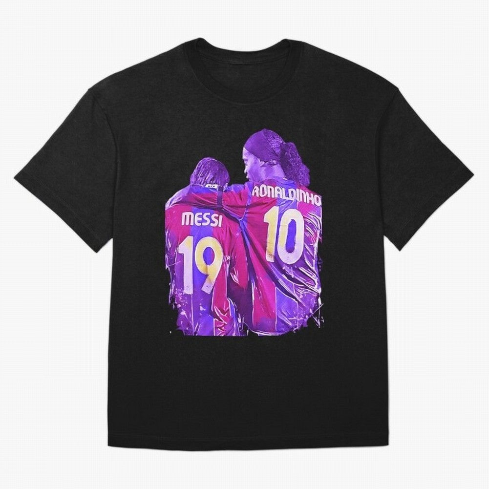 ronaldinho and messi - goat Oversized T-Shirt Represent Fans Who Live for Global Football Passion for FIFA World Cup 2026 Group Stage, Made for Haaland and Mbappe, Germany, Football History, Final Match Energy, Crowd Noise and Once in a Lifetime