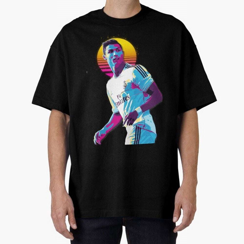 Christiano Ronaldo retro 2 Oversized T-Shirt Feel the Roar of Match Day Hype around FIFA World Cup 2026 USA Canada Mexico, Mbappe, Argentina, France and Brazil, Classic Soccer Heritage, Championship Pressure, Fan Loyalty and International Pride;