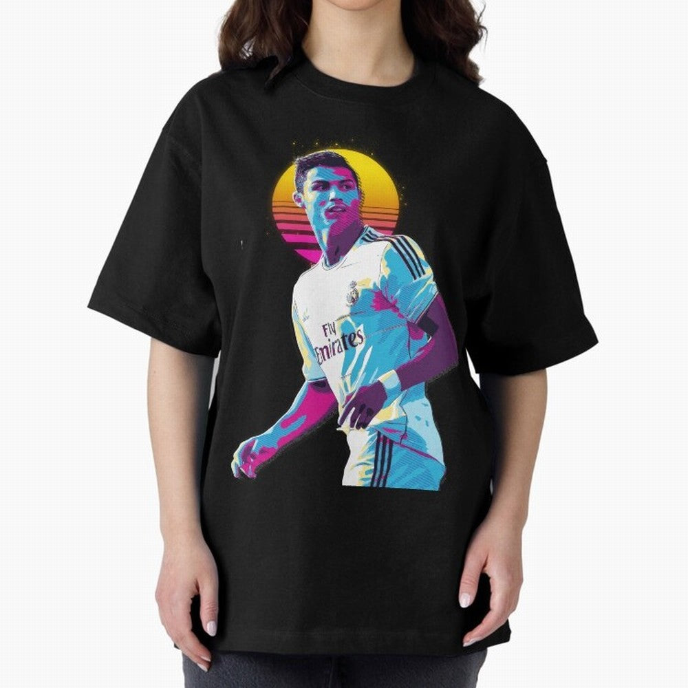 Christiano Ronaldo retro 2 Oversized T-Shirt Feel the Roar of Match Day Hype around FIFA World Cup 2026 USA Canada Mexico, Mbappe, Argentina, France and Brazil, Classic Soccer Heritage, Championship Pressure, Fan Loyalty and International Pride;
