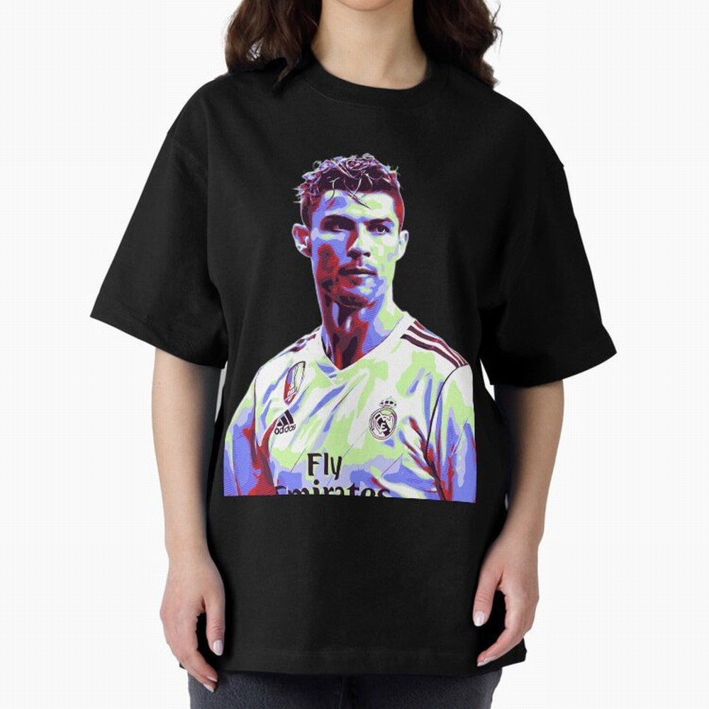 Ronaldo - retro Oversized T-Shirt Turn Football Passion into FIFA World Cup 2026 for Fans of Haaland and Mbappe and Portugal, Bringing Football Festival Excitement, Trophy Ambitions, Country Rivalries and Star Player Buzz; Built for Supporters