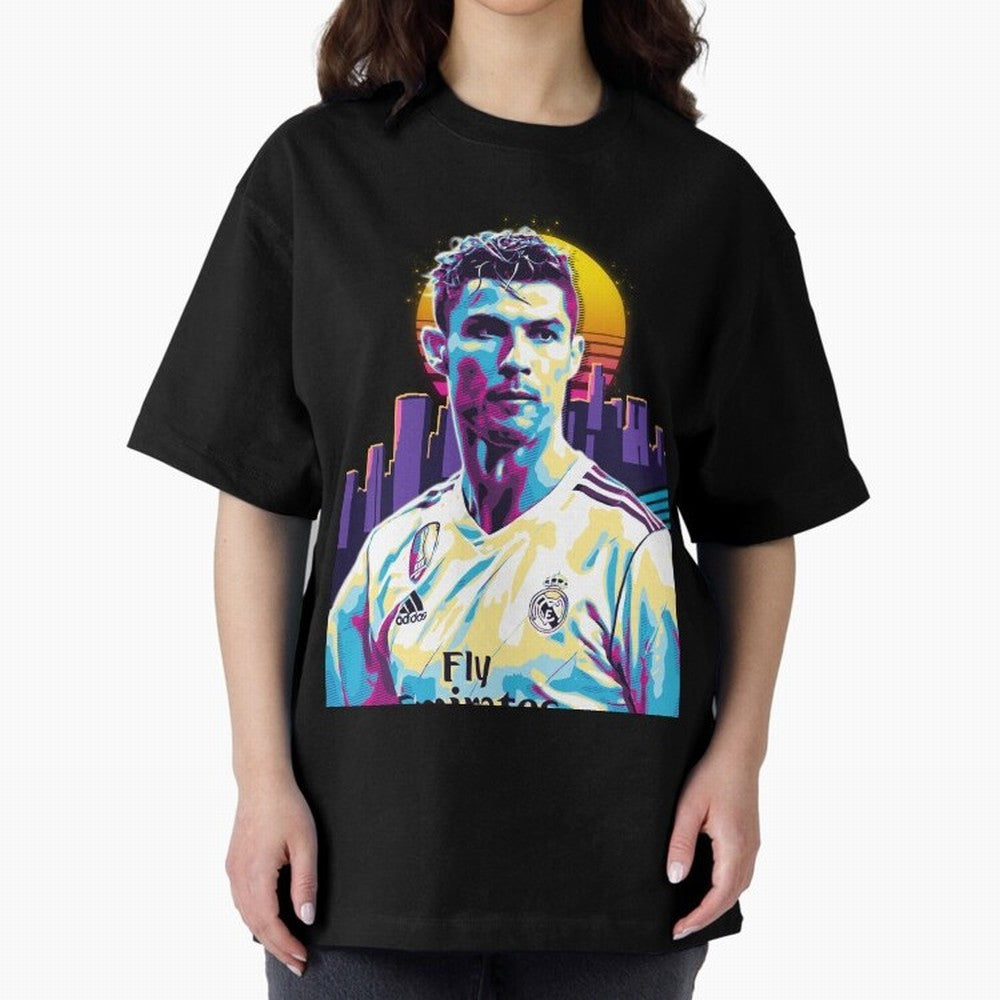 Christiano Ronaldo retro Oversized T-Shirt Show Love for Legendary Goals in FIFA World Cup 2026 USA Canada Mexico Featuring Messi, England and Germany Energy, Football Passion, Legendary Performances, Festival Vibes and Supporter Community; Ideal