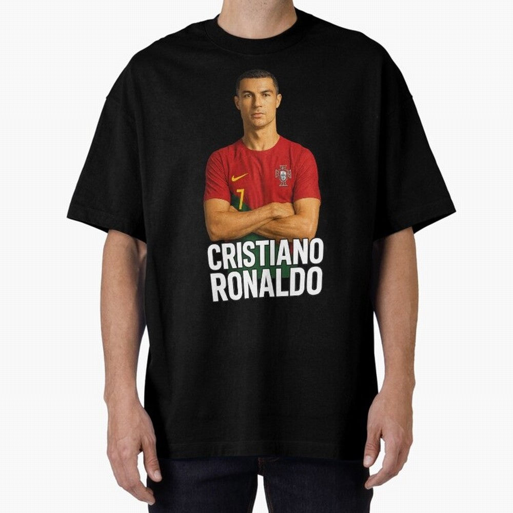 Cristiano Ronaldo Oversized T-Shirt Carry National Pride through FIFA World Cup 2026 Group Stage Connected to CR7, Argentina Energy, Retro Football Energy, Iconic Rivalries, Trophy Chase Drama and Stadium Atmosphere; Perfect for Supporters Who Want