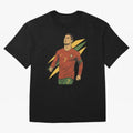 Cristiano Ronaldo Retro Portugal Football Art ¨C Vintage Supporter Design Oversized T-Shirt Get Ready for the FIFA World Cup 2026 Journey through Mbappe and Neymar Highlights, Brazil, Portugal and Argentina Pride, Football History, Final Match