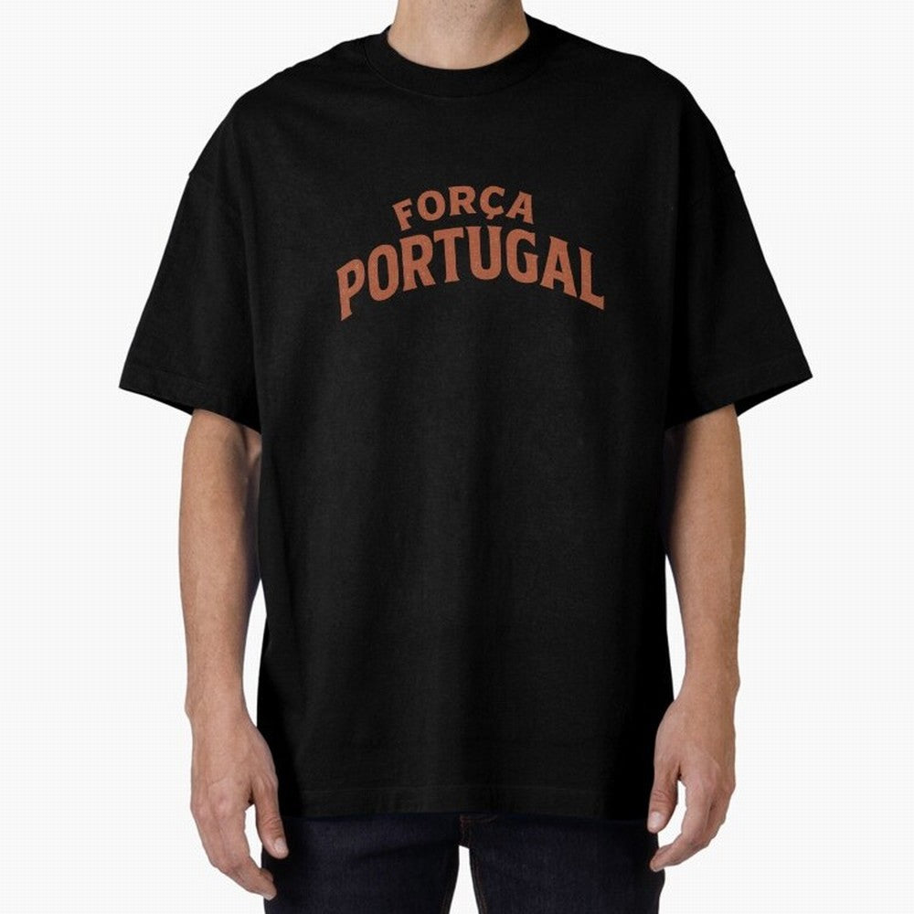 Vintage For?a Portugal Emblem ¨C Portuguese Football Fan Design Oversized T-Shirt Make Memories around FIFA World Cup 2026 USA Canada Mexico for Fans of CR7 and Messi and Argentina and Brazil, Bringing Football History, Final Match Energy, Crowd