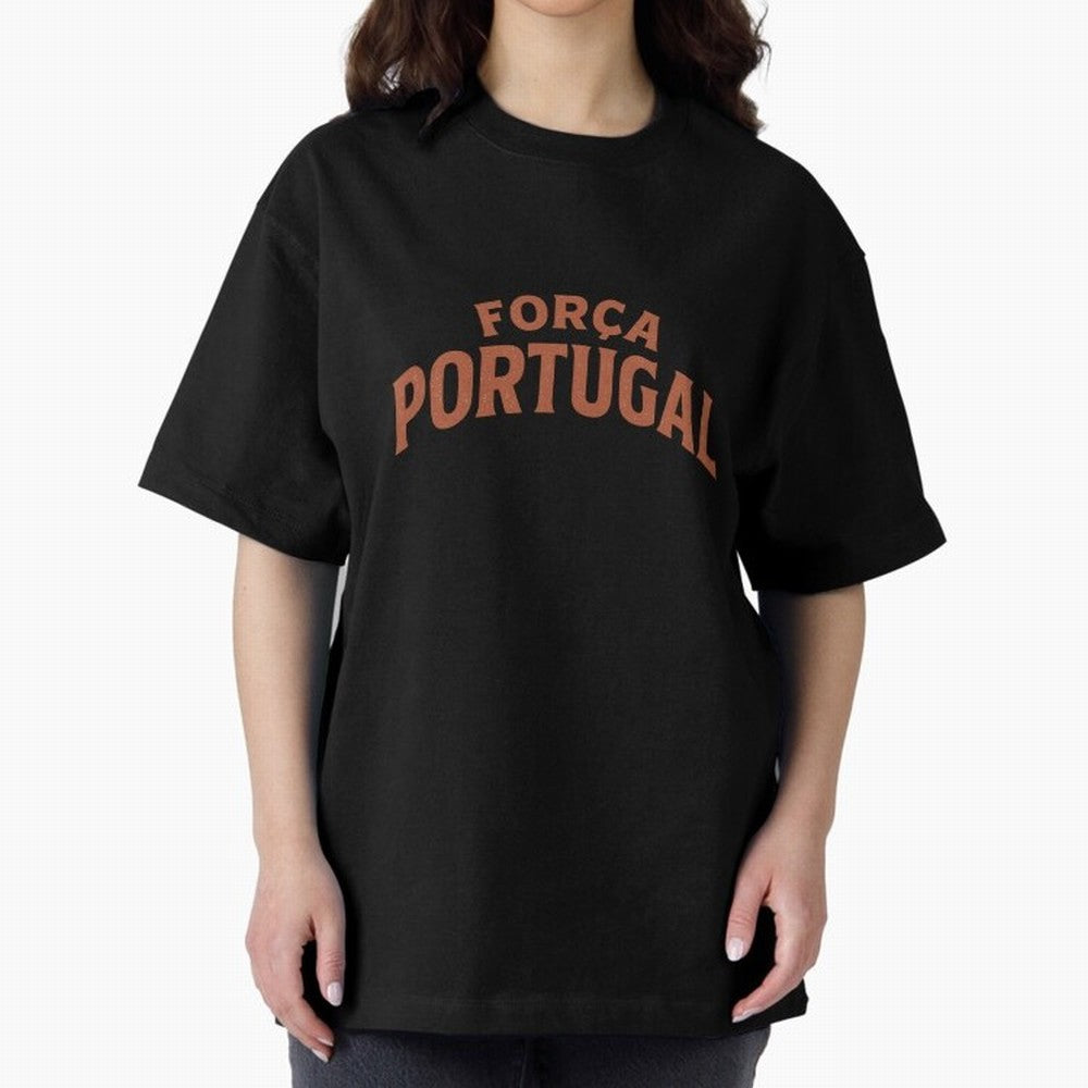 Vintage For?a Portugal Emblem ¨C Portuguese Football Fan Design Oversized T-Shirt Make Memories around FIFA World Cup 2026 USA Canada Mexico for Fans of CR7 and Messi and Argentina and Brazil, Bringing Football History, Final Match Energy, Crowd